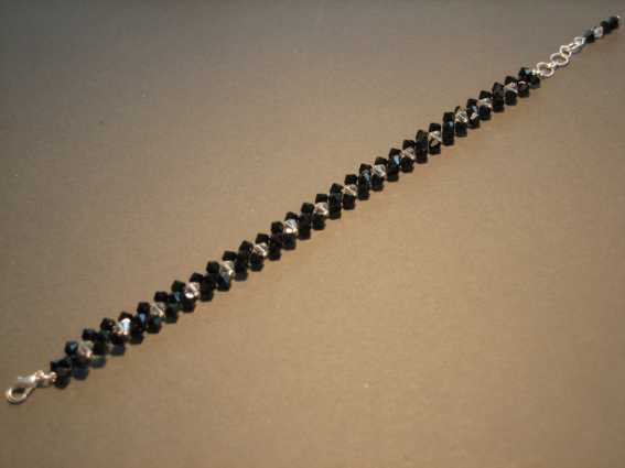 Three Crystal Woven Bracelet